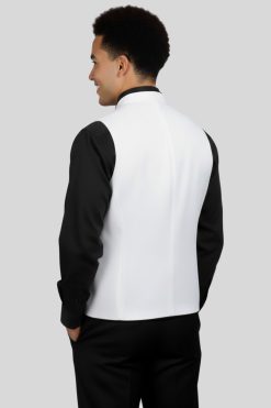 White Vest with Black Accents for Urban Church Style