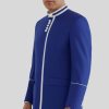 Preaching Jacket Royal Blue with Modern White Buttons