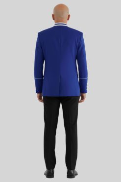 Preaching Jacket Royal Blue with Modern White Buttons