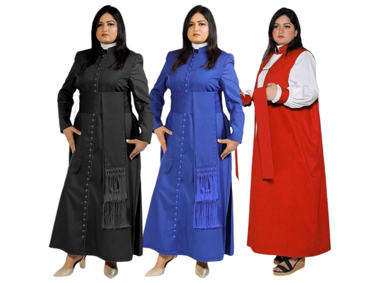 Elegant Women's Pastor Robe - Various Sizes and Colors