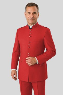 Crimson Clergy Suit Red for Men Ideal for Worship Services