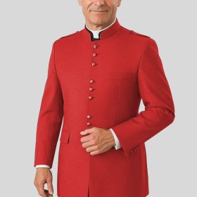 Crimson Clergy Suit for Men Ideal for Worship Services