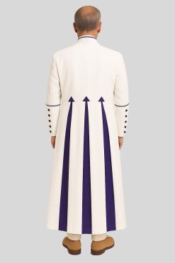 Men’s Executive White Pastor Robe Perfect for Church Services