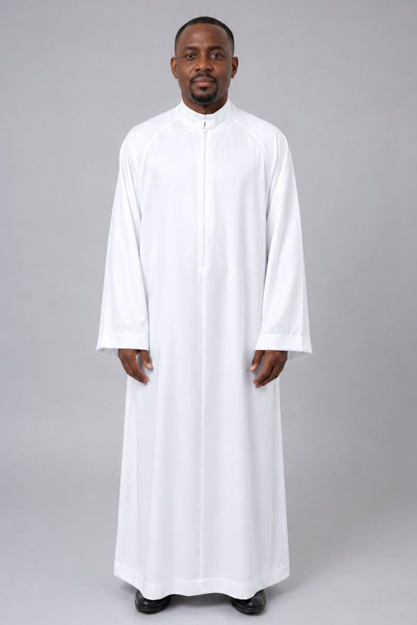Traditional White Priest Alb for Formal Church Use