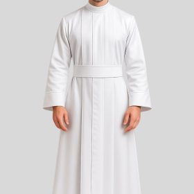 Traditional White Priest Alb for Formal Church Use