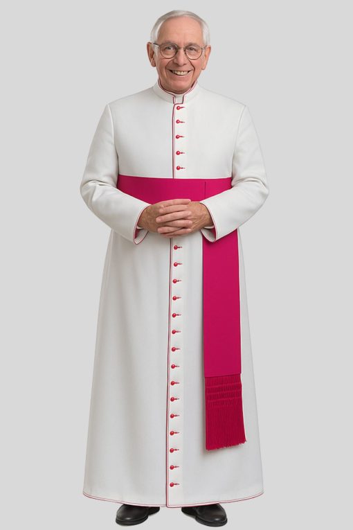 White Roman Cassock for Bishop