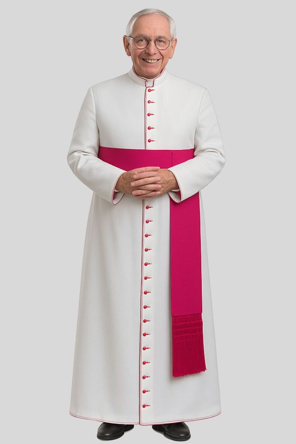 White Roman Cassock for Bishop