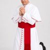 White Roman Catholic Cassock with Red 33 Buttons