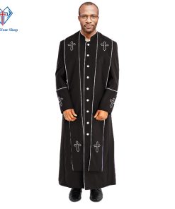 Mens Preacher Clergy Robe Black