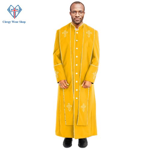 Mens Preacher Clergy Robe Golden