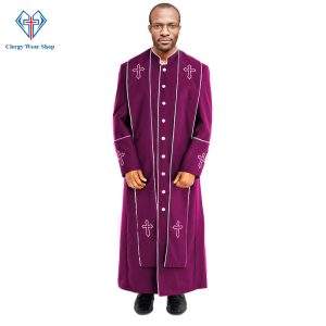 Mens Preacher Clergy Robe Red Purple