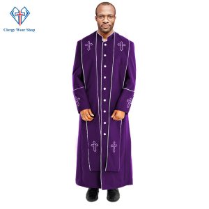 Mens Preacher Clergy Robe Roman Purple