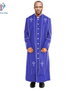 Mens Preacher Clergy Robe Royal Blue