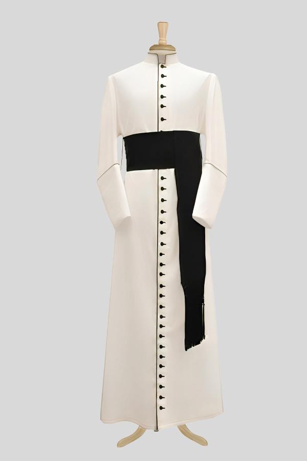 White Clergy Cassock for Men