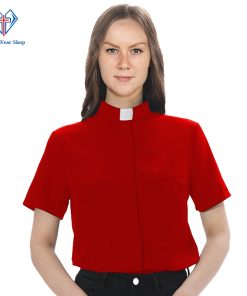 Clergy Shirt for Women Red