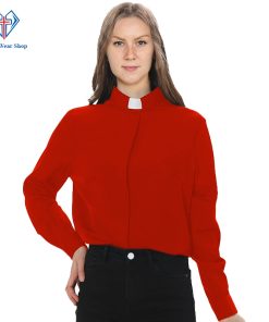 Clergy Shirt for Women Red