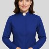 Ladies Royal Blue Clergy shirt
