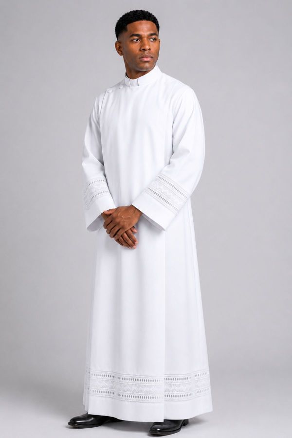 Mens Wrap Around Clergy Alb