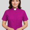 Red Purple Ladies Clergy Shirt