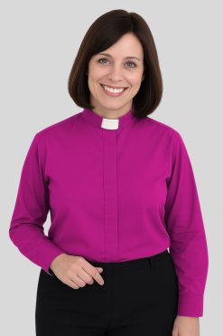 Red Purple Ladies Clergy Shirt