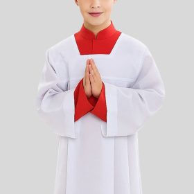 White Surplice for Altar Servers Elegant Traditional Design