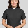 Women Clergy Shirt Black