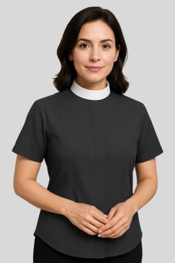 Women Clergy Shirts Black