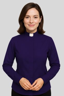 Women's Clergy Shirt Navy