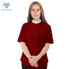 Women's Clergy Shirts Maroon with Neckband Collar