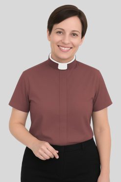 Female Clergy Shirt Brown