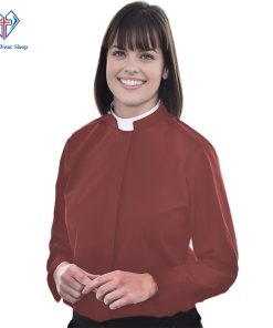 Female Clergy Shirt Brown - Clergy Wear Shop ™