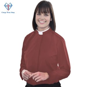 Female Clergy Shirt Brown - Clergy Wear Shop ™