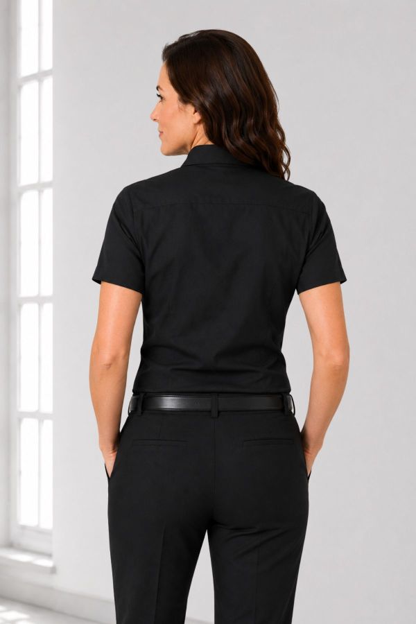 Flawless Fit Women’s Black Clergy Shirt with Tonsure Collar