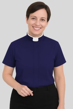 Ladies Clergy Shirt Navy