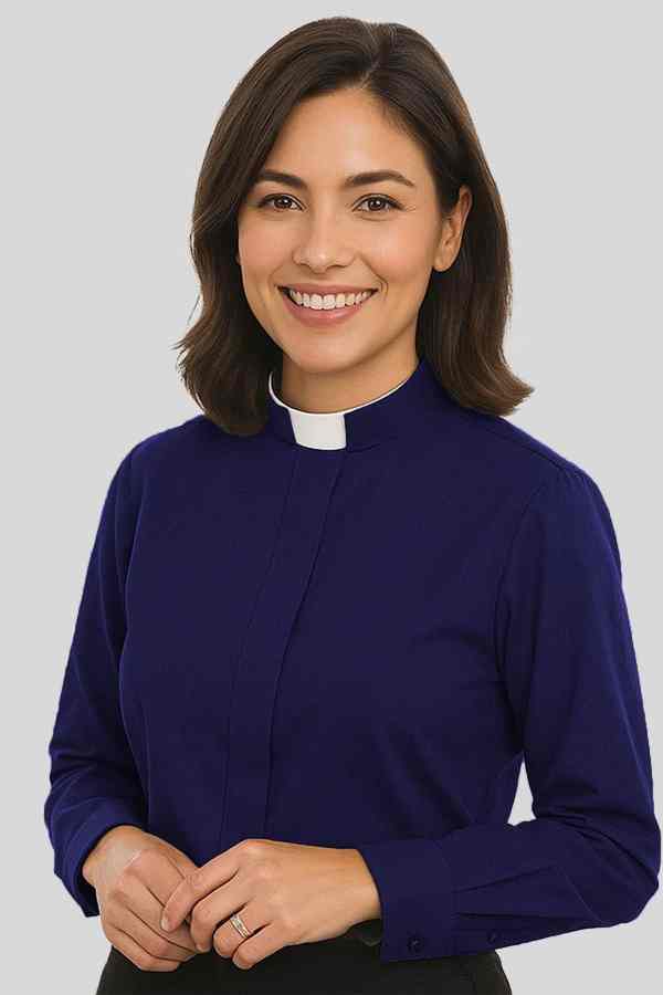 Ladies Clergy Shirt Navy