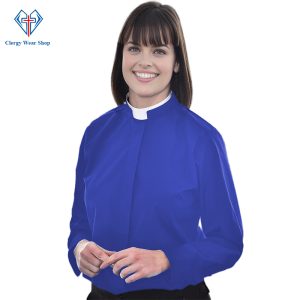 Ladies Clergy Shirt Royal Blue