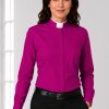 Lime Women’s Clergy Shirt with Tonsure Collar