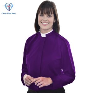 Purple Clergy Shirt for Female - Clergy Wear Shop ™