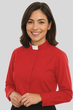 Red Female Clergy Shirt