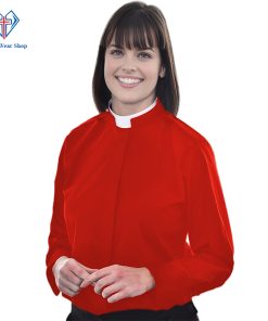 Red Female Clergy Shirt