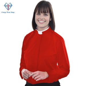 Red Female Clergy Shirt