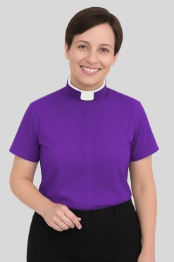 Roman Purple Clergy Shirt for Female