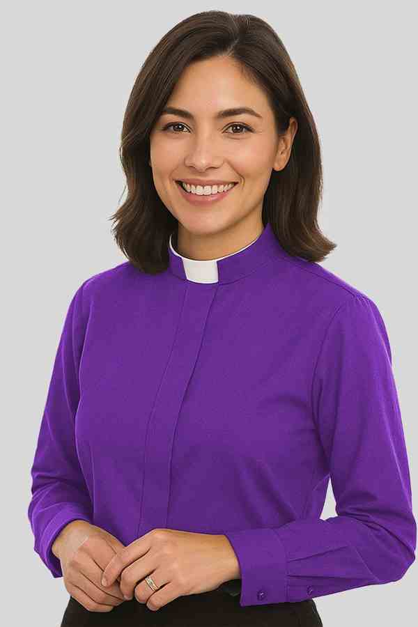 Roman Purple Clergy Shirt for Female