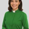 Women's Clergy Shirt Green (2)