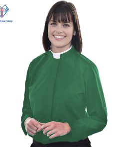 Women's Clergy Shirt Green - Clergy Wear Shop ™