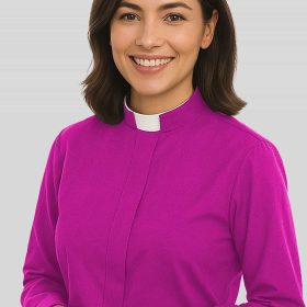 Premium Women's Clergy Shirt with Tonsure Collar