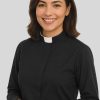 Women's Clergy Shirt in Black