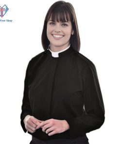 Women's Clergy Shirt in Black - Clergy Wear Shop ™