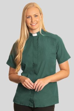Clergy Shirt for Female Green