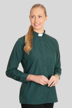 Clergy Shirt for Female Green